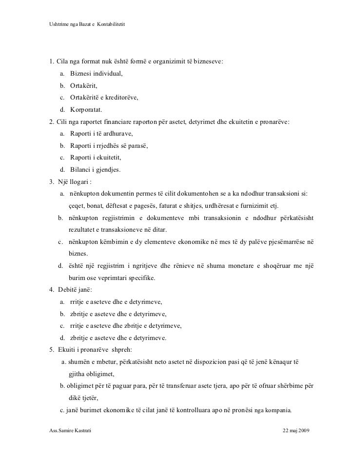 bazat e kontabilitetit